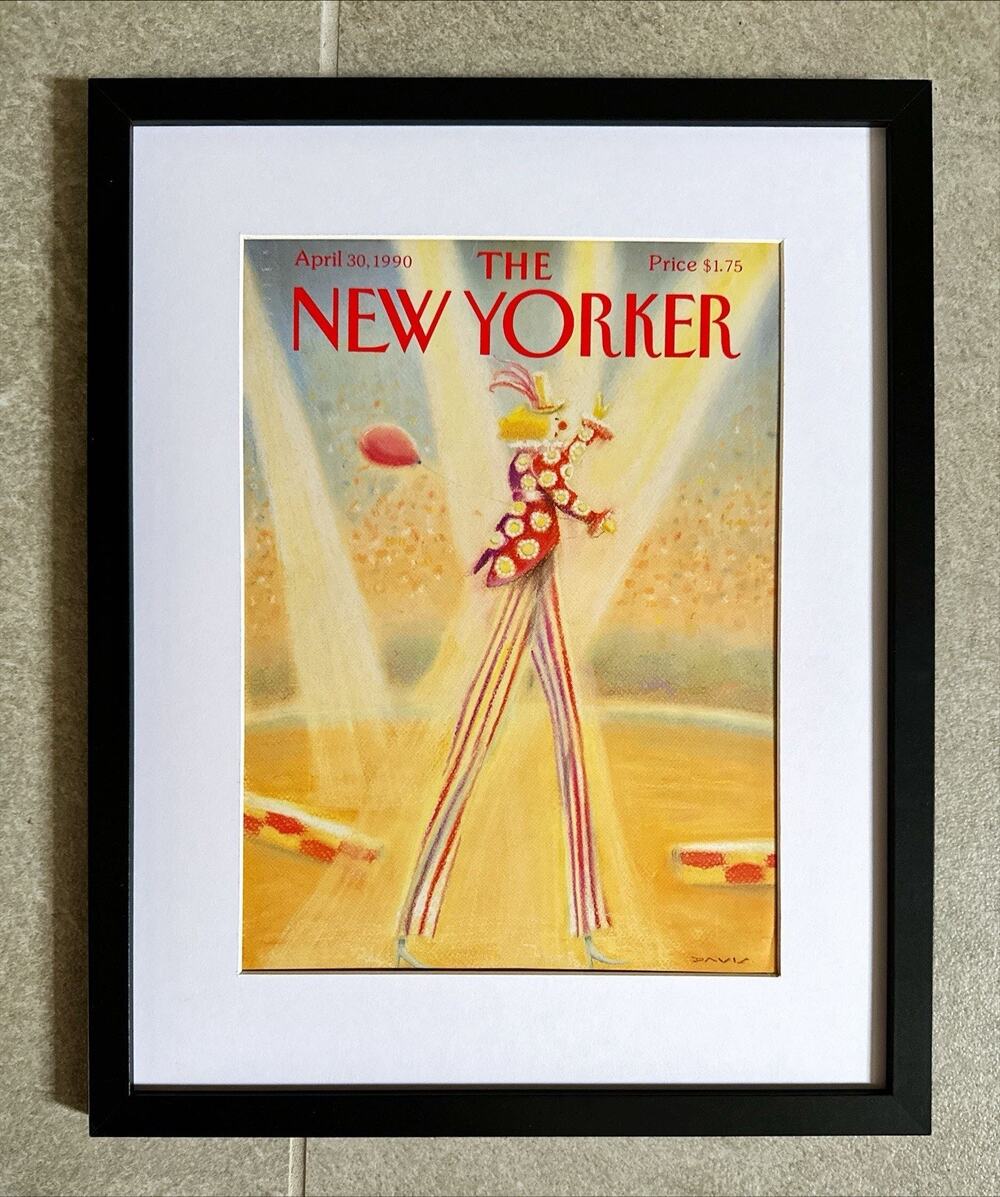 Framed 1990 The New Yorker April 30 Susan Davis Circus Clown